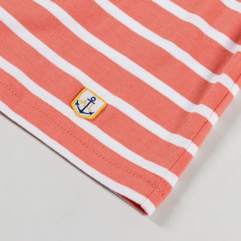 Armor Lux Mariniere T Shirt Coral Milk-2