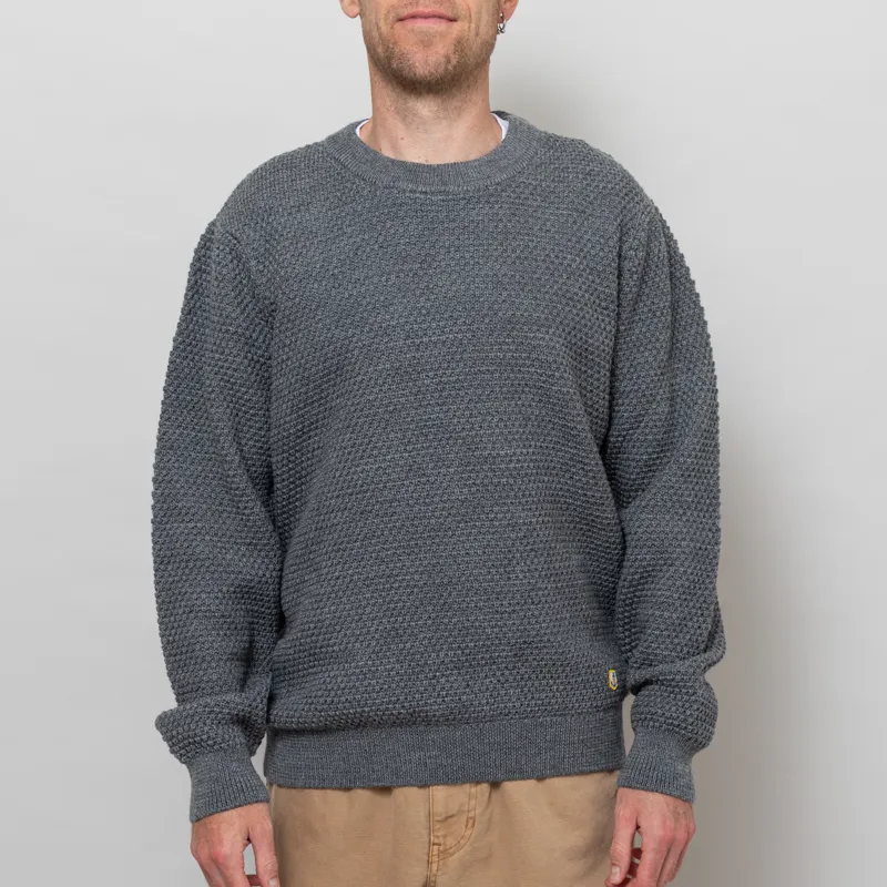 Armor Lux Wool Crewneck Jumper Misty Grey