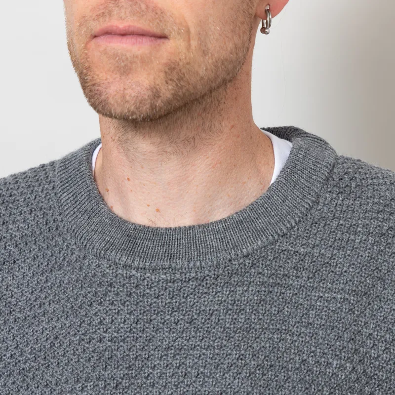 Armor Lux Wool Crewneck Jumper Misty Grey-5