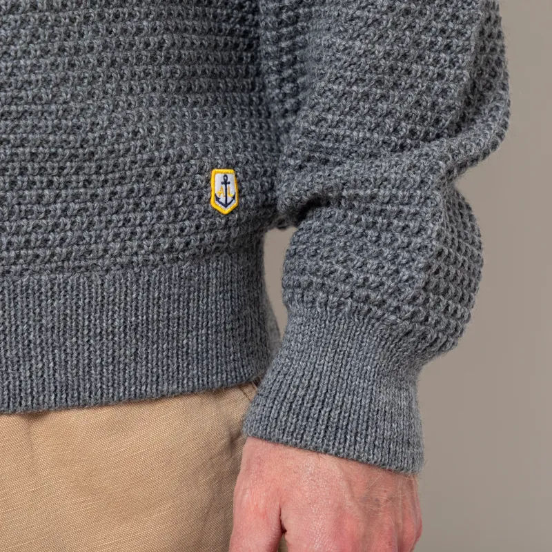Armor Lux Wool Crewneck Jumper Misty Grey-7