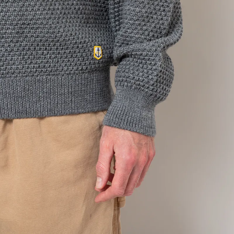 Armor Lux Wool Crewneck Jumper Misty Grey-8