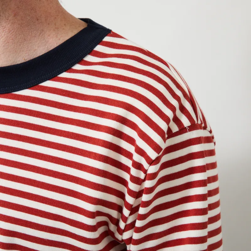 Armor Lux Heritage Long Sleeve T Shirt Ketchup Milk-5
