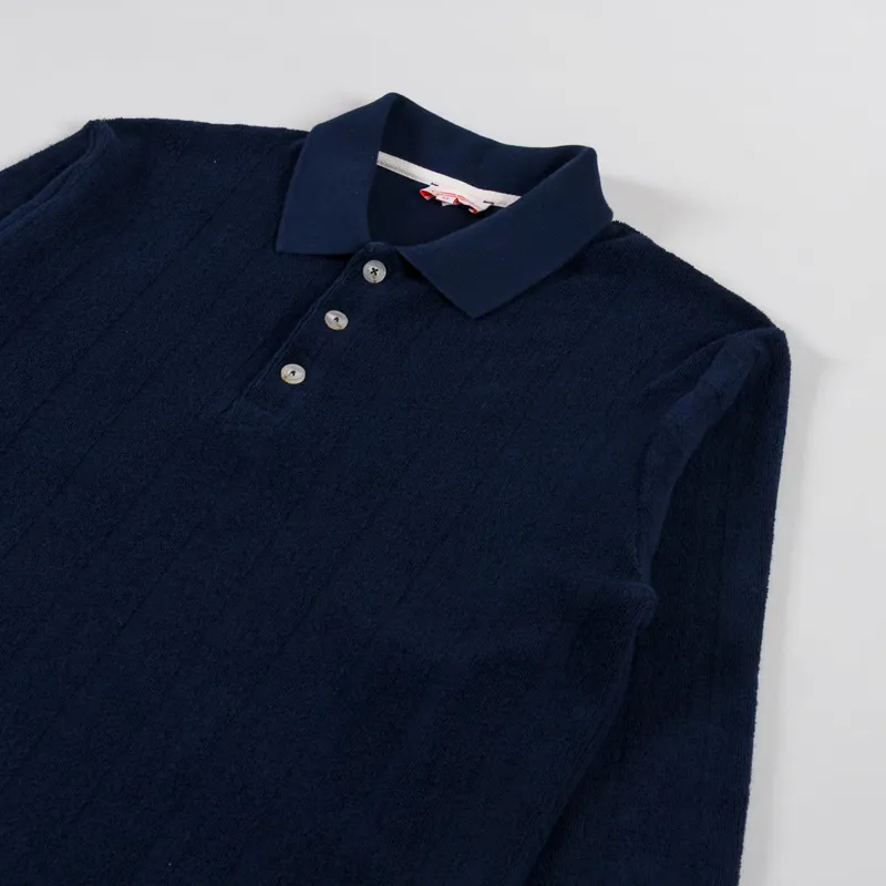 Armor Lux Long Sleeve Polo ML Marine Deep-2