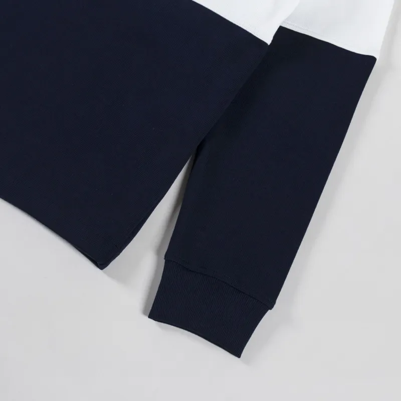 Armor Lux Heritage Trucker Sweatshirt Striped Marine Deep Milk-6