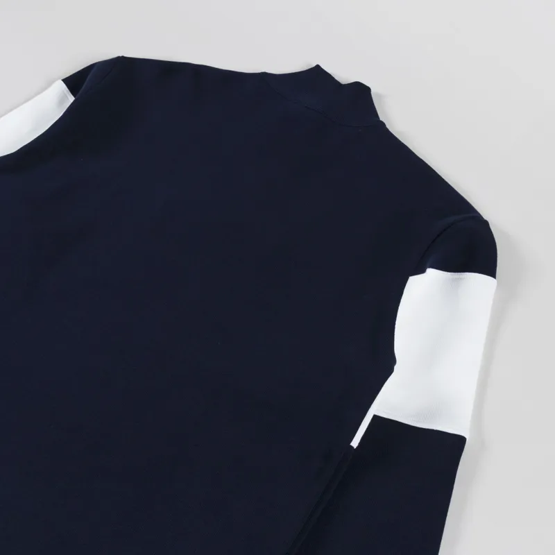 Armor Lux Heritage Trucker Sweatshirt Striped Marine Deep Milk-3