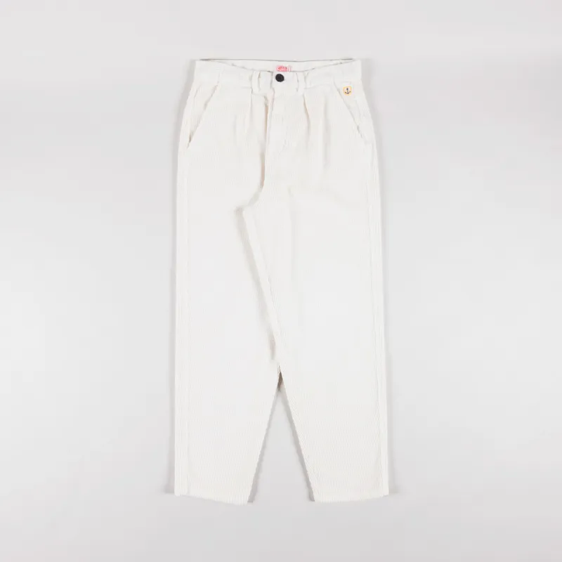 Armor Lux Pleated Corduroy Pants Milk