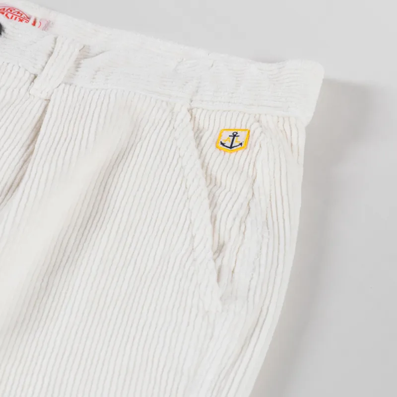 Armor Lux Pleated Corduroy Pants Milk-9