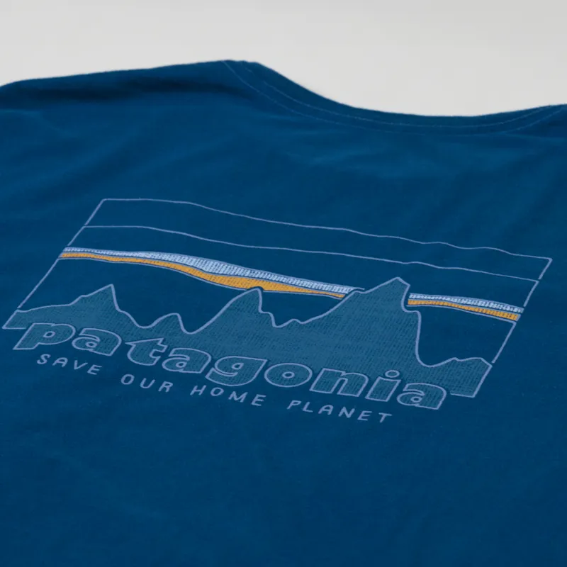 Patagonia Mens Short Sleeve 73 Skyline Organic T Shirt Lagom