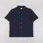 Universal Works Road Shirt Navy Dot Waffle 