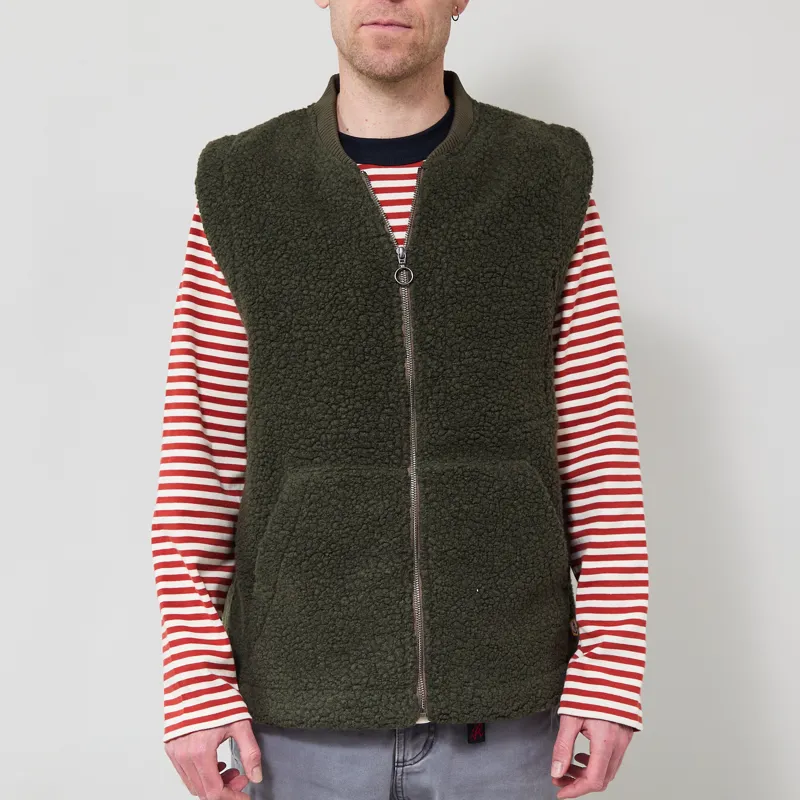 Armor Lux Sleeveless Wool Vest Olive