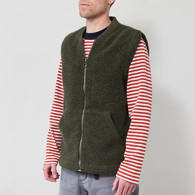 Armor Lux Sleeveless Wool Vest Olive-1