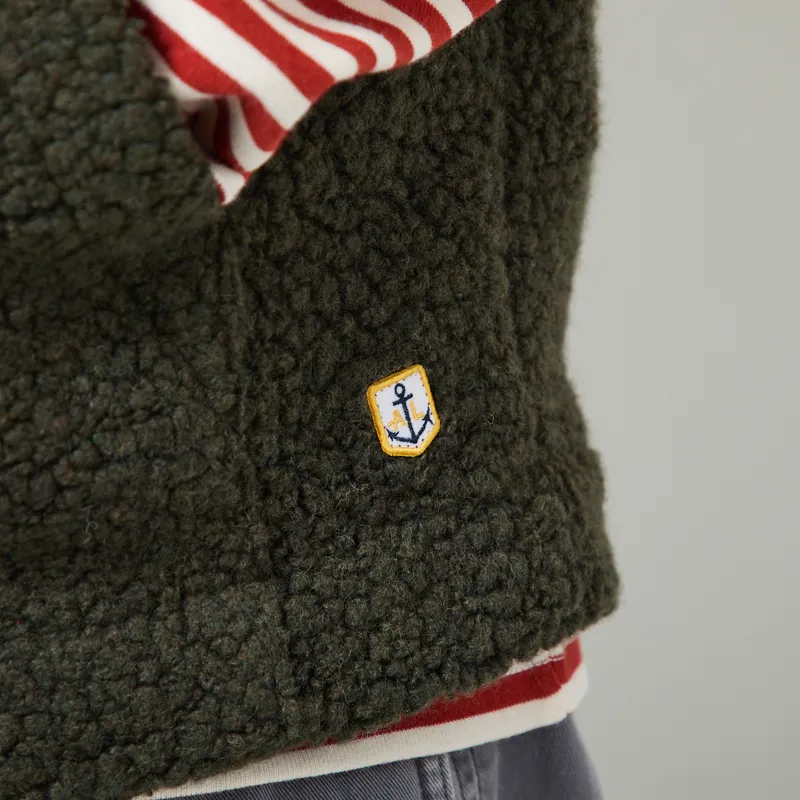 Armor Lux Sleeveless Wool Vest Olive-6