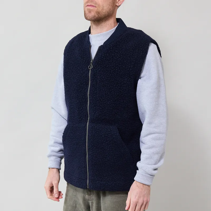 Armor Lux Sleeveless Wool Vest Navy-1