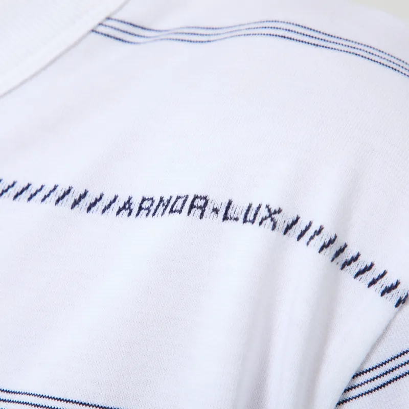 Armor Lux Heritage Organic Stripe T Shirt Milk Navy-5