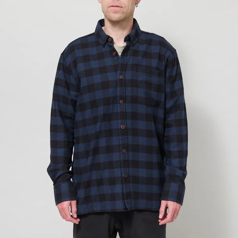Armor Lux Flannel Overshirt Navy Gingham