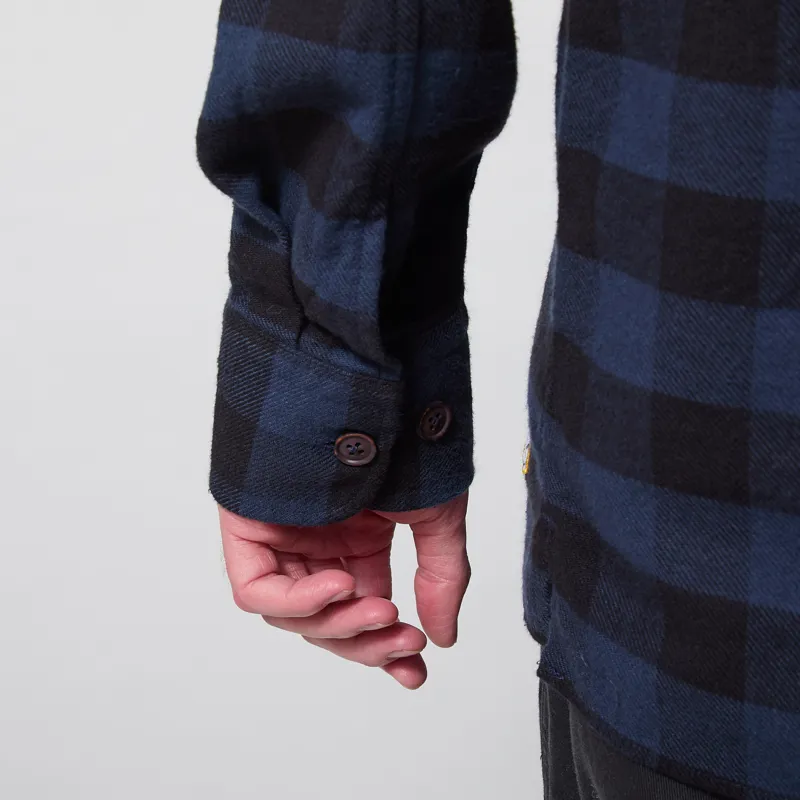 Armor Lux Flannel Overshirt Navy Gingham-10