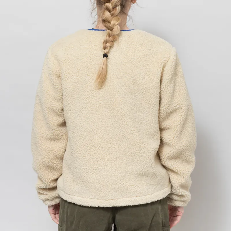 Selfhood Womens Pocket Teddy Fleece Off White-4