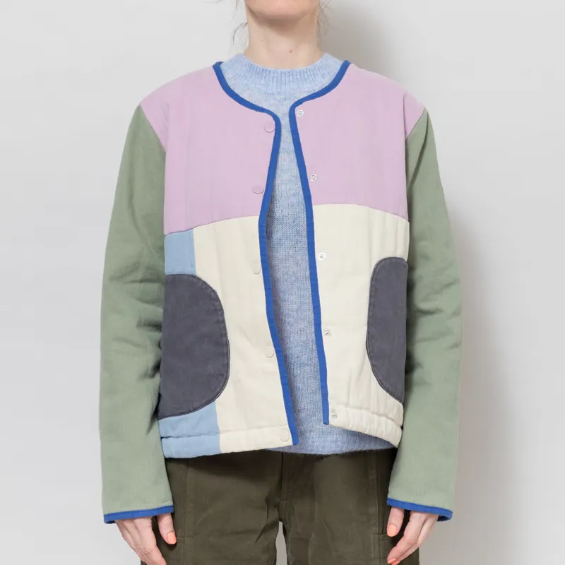 Selfhood Womens Quilted Block Jacket Light Purple