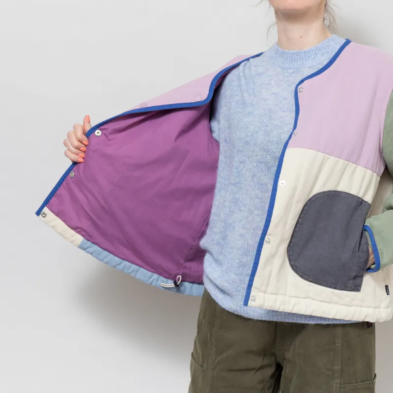 Selfhood Womens Quilted Block Jacket Light Purple-12