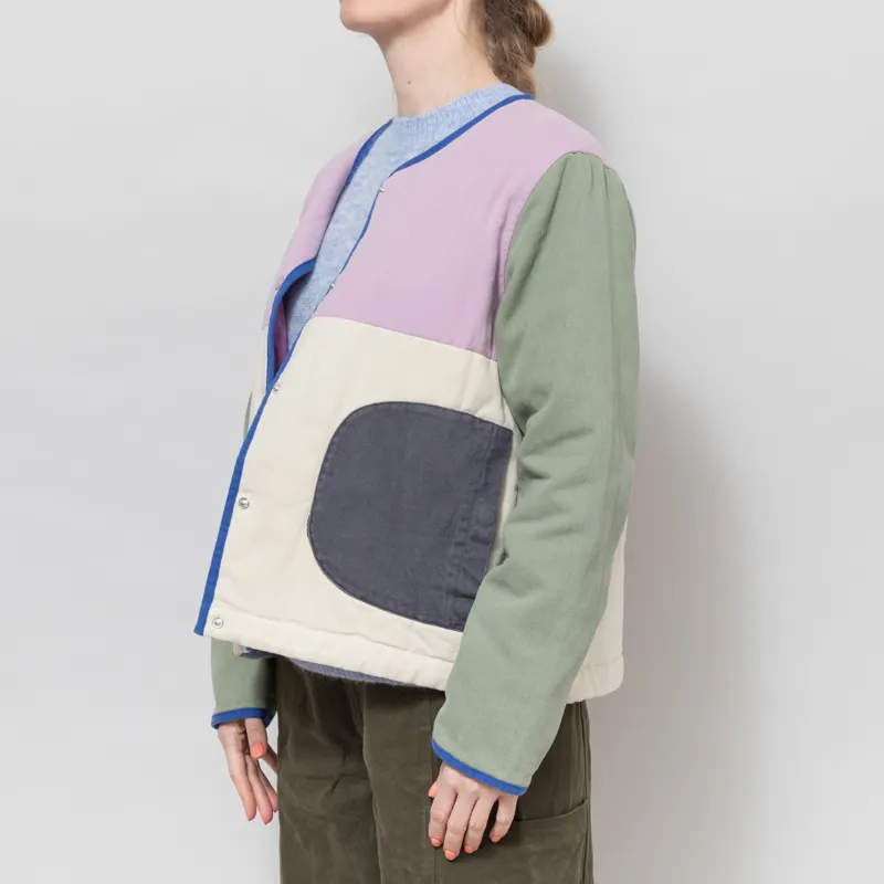 Selfhood Womens Quilted Block Jacket Light Purple-2