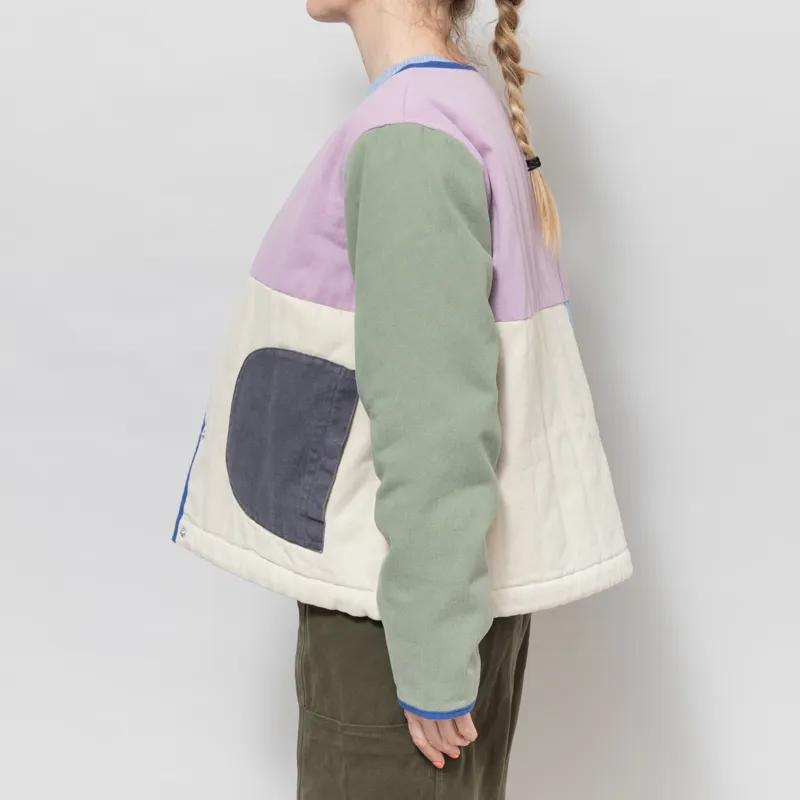 Selfhood Womens Quilted Block Jacket Light Purple-3