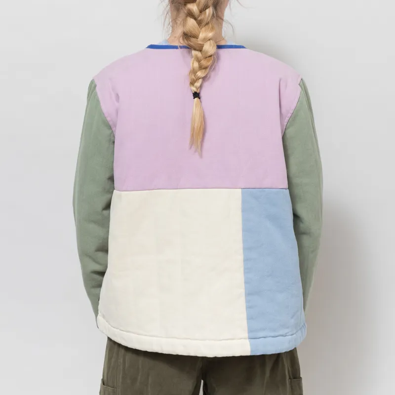 Selfhood Womens Quilted Block Jacket Light Purple-4