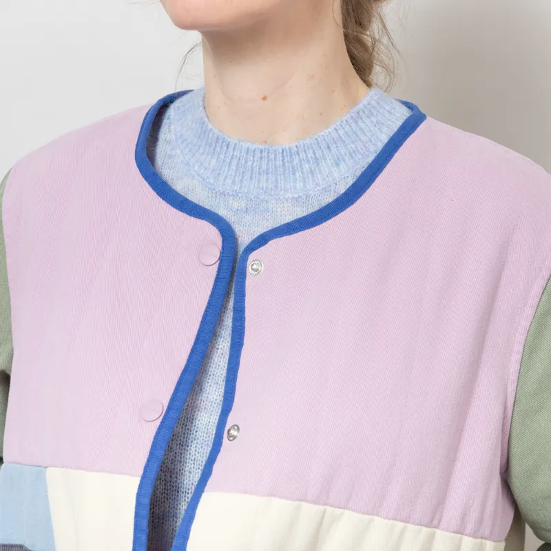 Selfhood Womens Quilted Block Jacket Light Purple-6