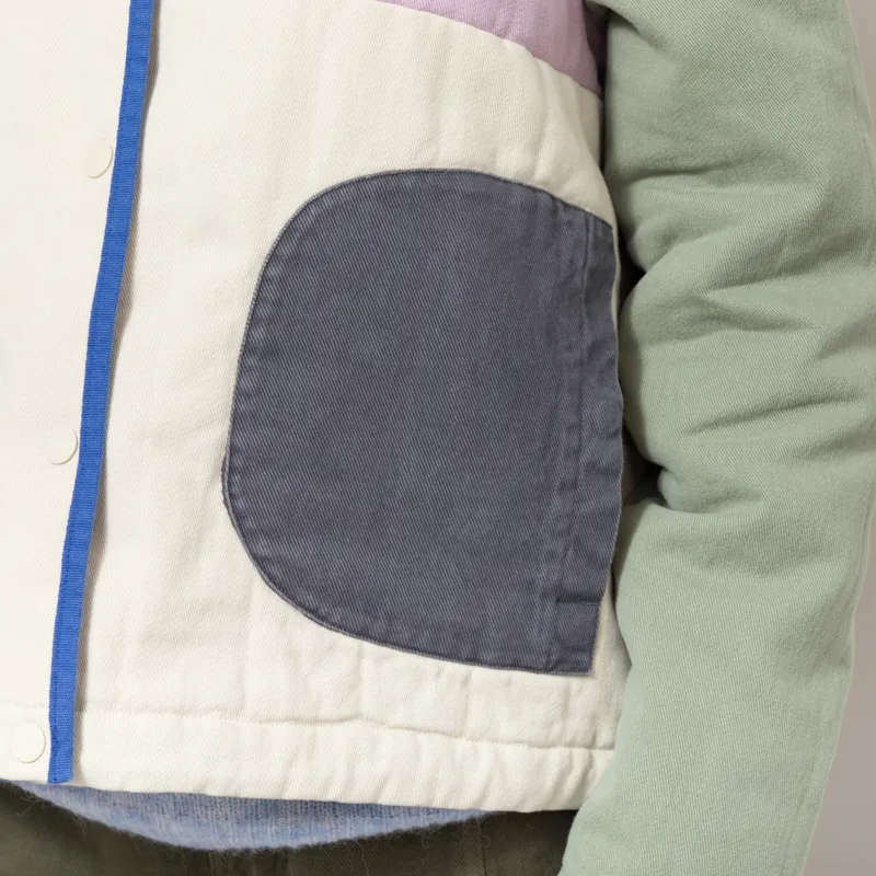 Selfhood Womens Quilted Block Jacket Light Purple-10