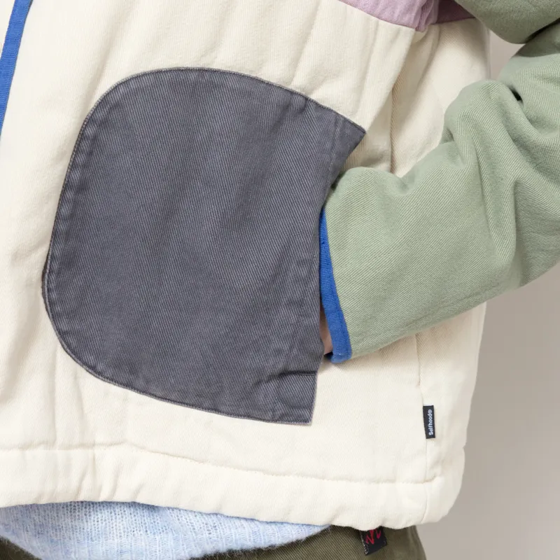 Selfhood Womens Quilted Block Jacket Light Purple-9