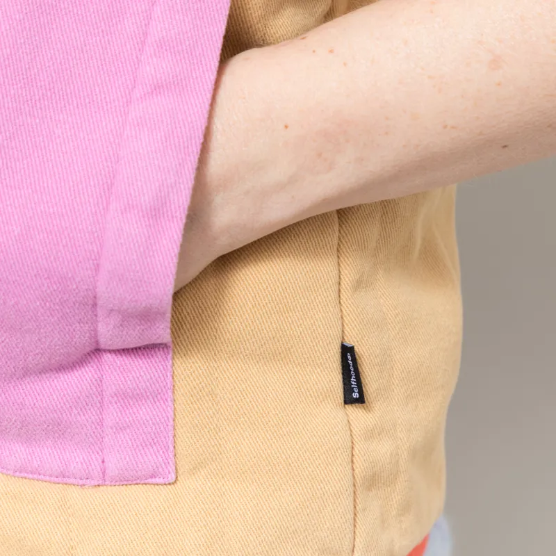 Selfhood Womens Quilted Patchwork Vest Off White-9