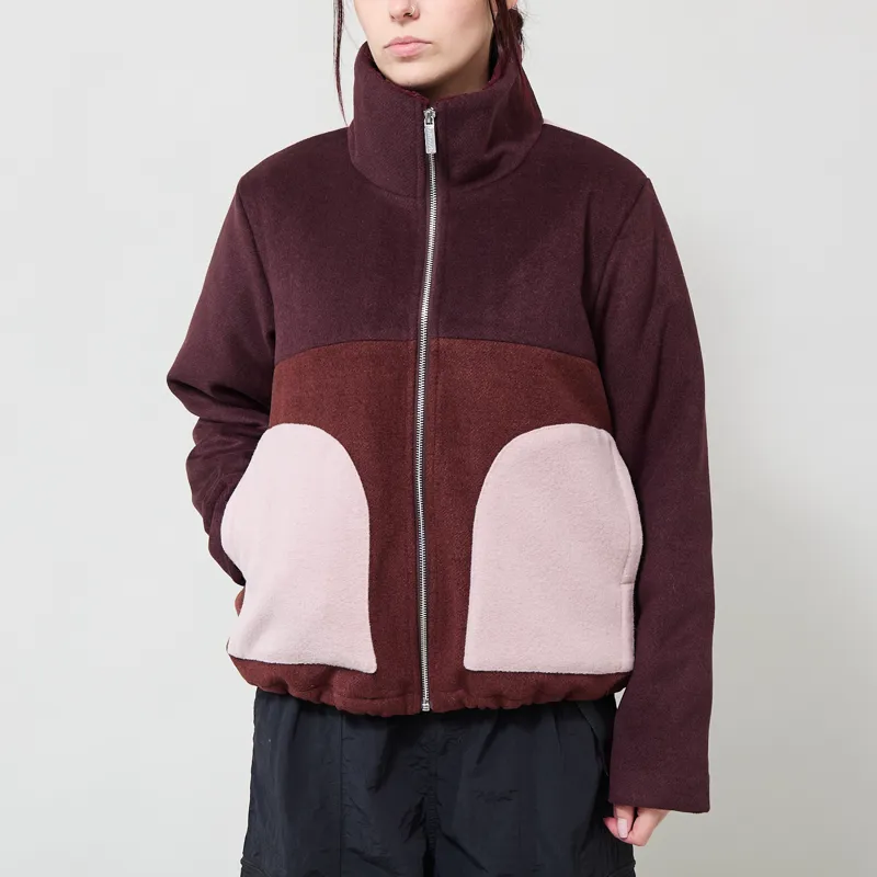 Selfhood Womens Block Jacket Burgundy
