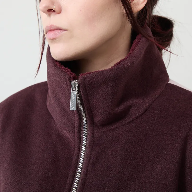 Selfhood Womens Block Jacket Burgundy-4
