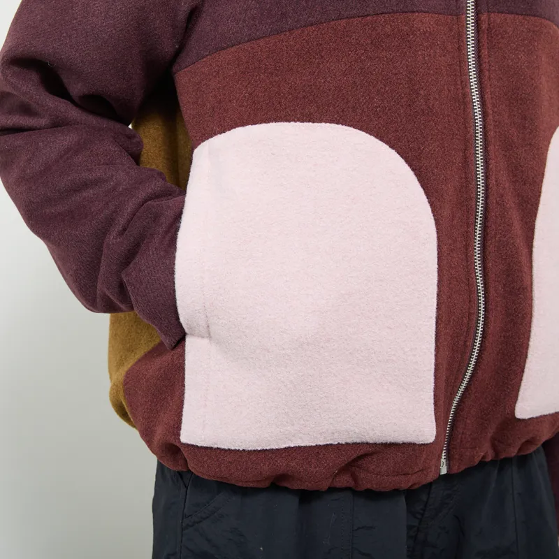 Selfhood Womens Block Jacket Burgundy-8