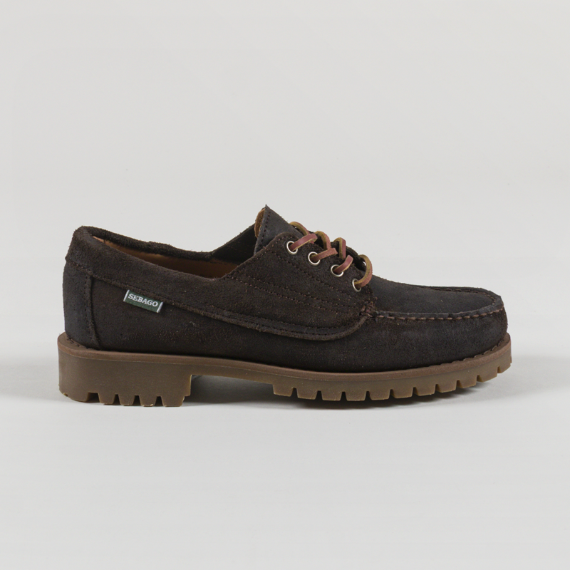 Sebago Askook Lug Suede Waxy Shoes Dark Brown-2