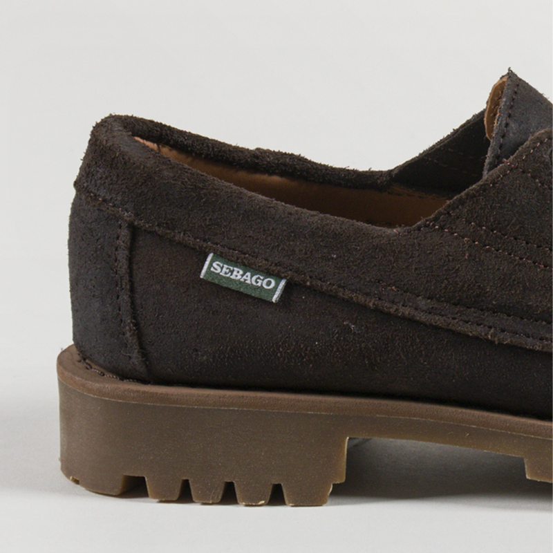 Sebago Askook Lug Suede Waxy Shoes Dark Brown-4
