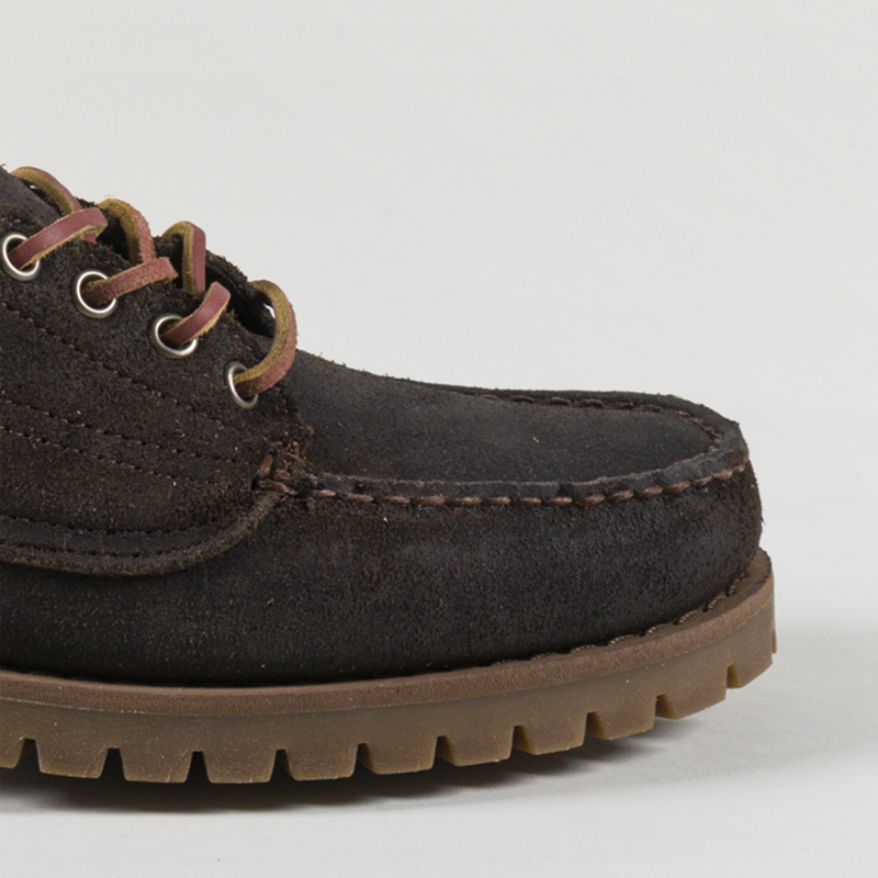 Sebago Askook Lug Suede Waxy Shoes Dark Brown-5