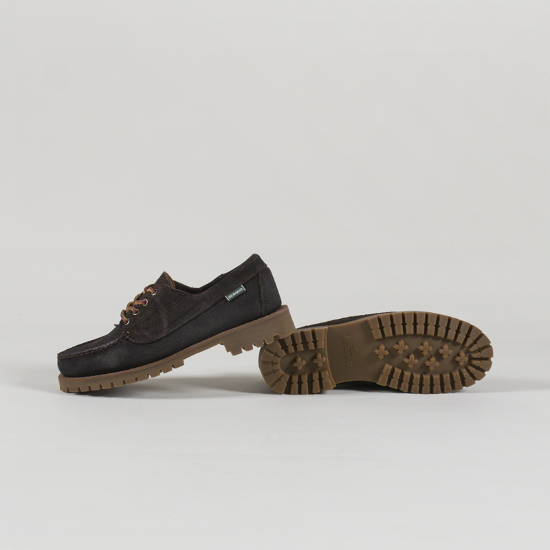 Sebago Askook Lug Suede Waxy Shoes Dark Brown-3