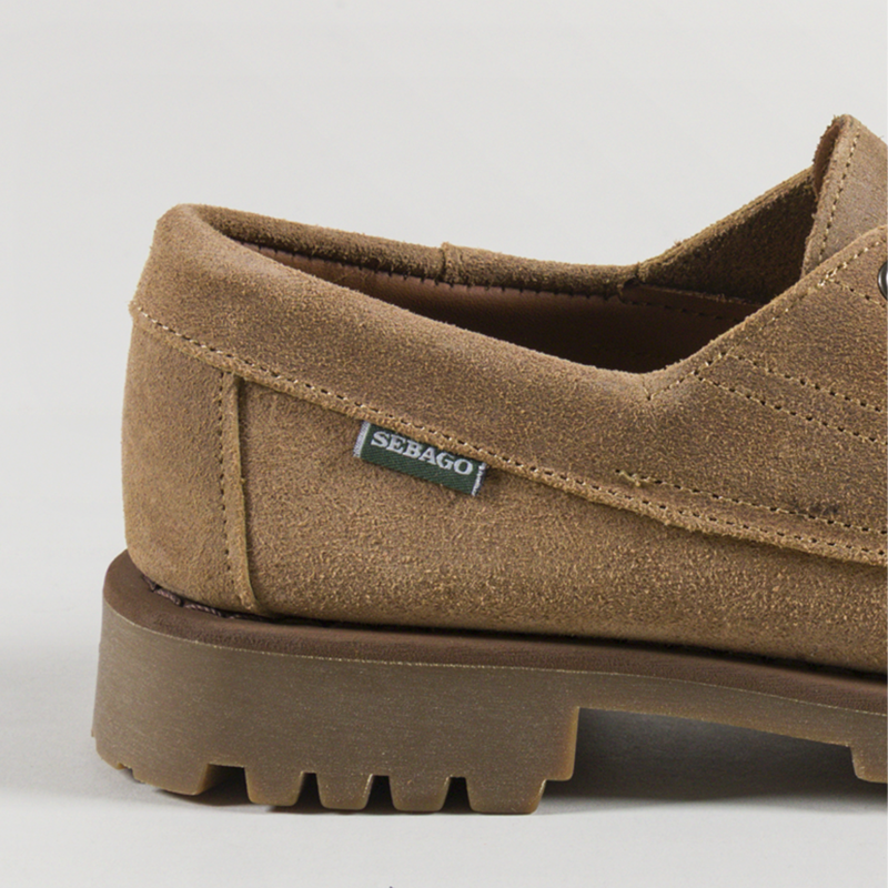 Sebago Askook Lug Suede Waxy Shoes Beige Camel-4