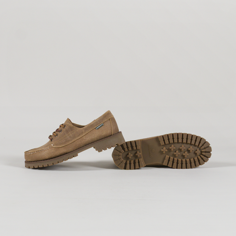 Sebago Askook Lug Suede Waxy Shoes Beige Camel-3