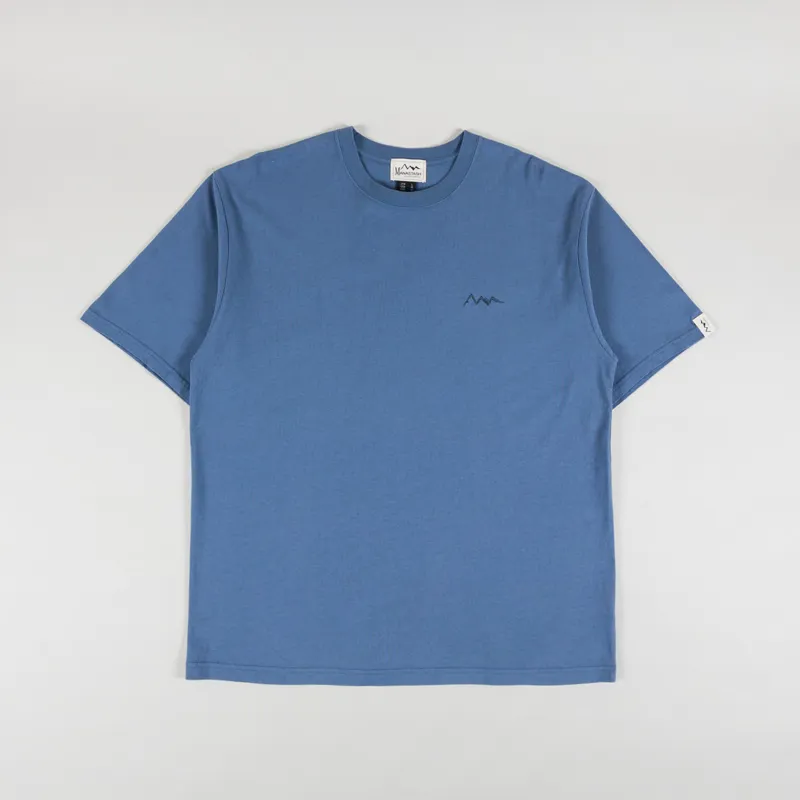 Manastash Mountain Logo T Shirt Blue