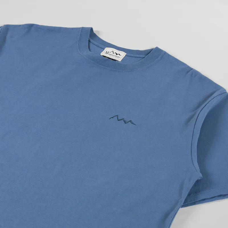 Manastash Mountain Logo T Shirt Blue-1