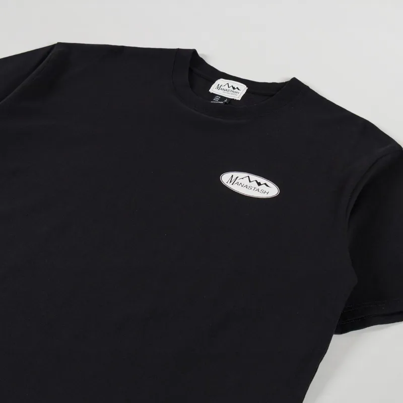Manastash Classic Logo T Shirt Black-1