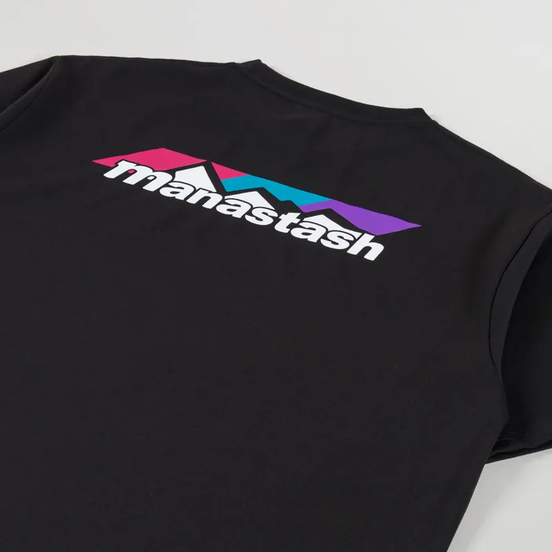Manastash RE PET Scheme Logo T Shirt Black-2