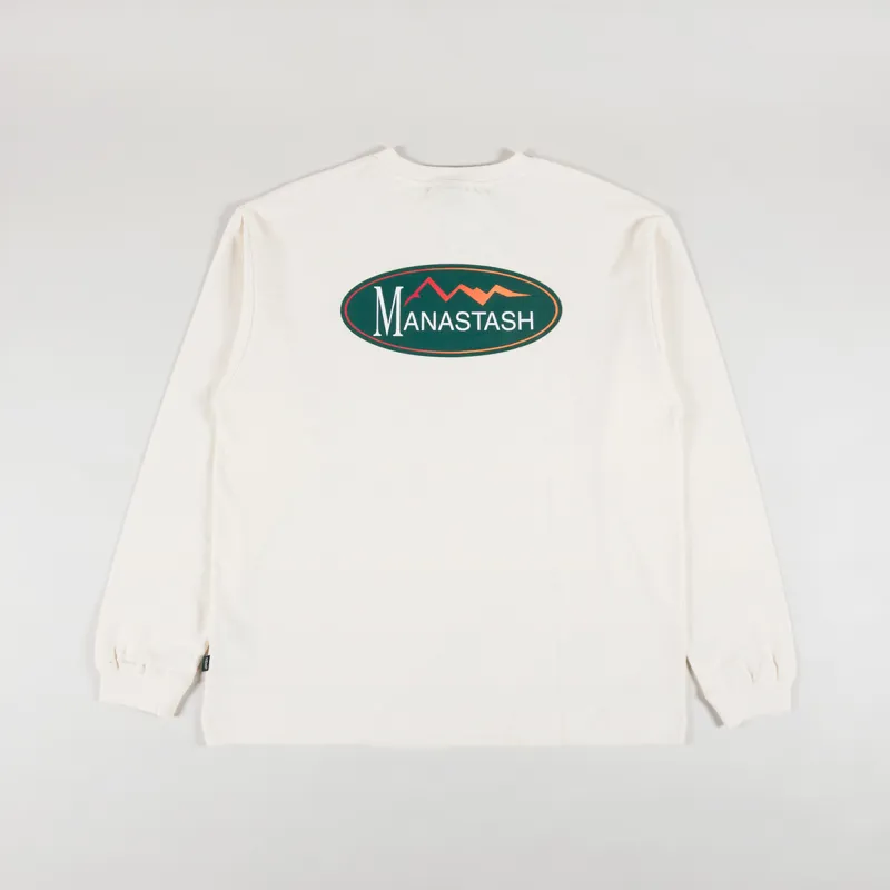 Manastash Hemp Original Logo Long Sleeve T Shirt Natural