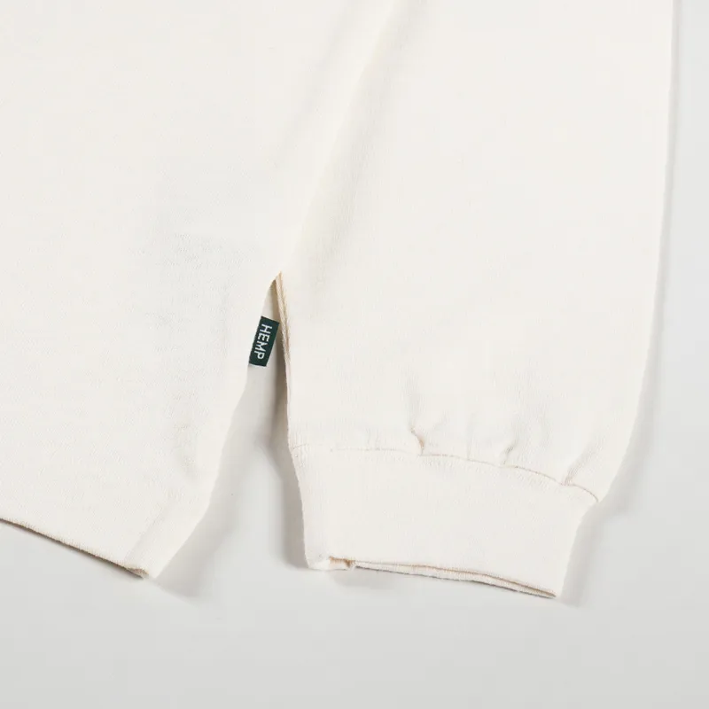 Manastash Hemp Original Logo Long Sleeve T Shirt Natural-8