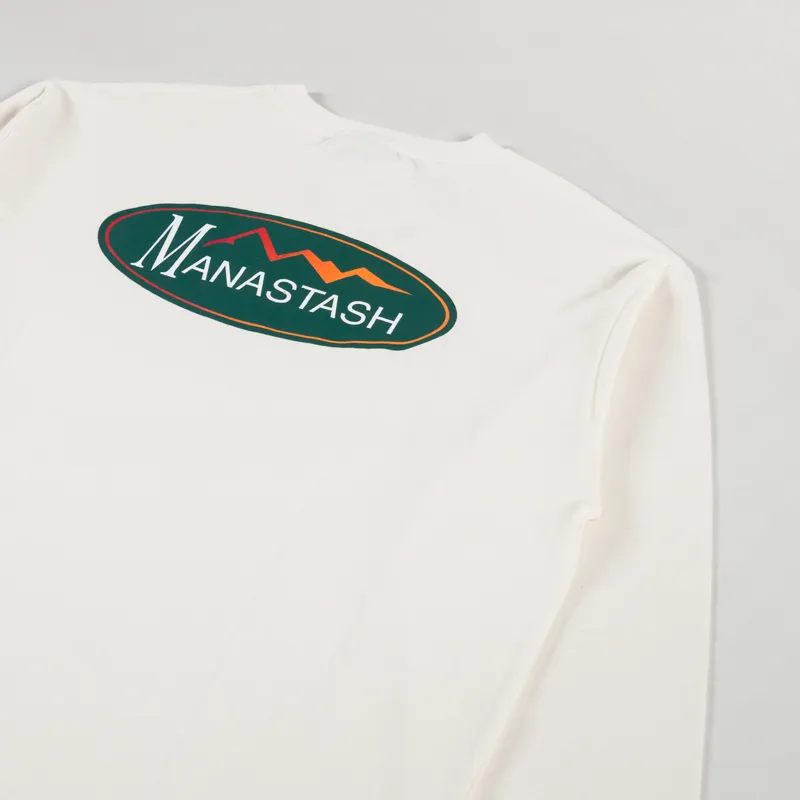Manastash Hemp Original Logo Long Sleeve T Shirt Natural-2