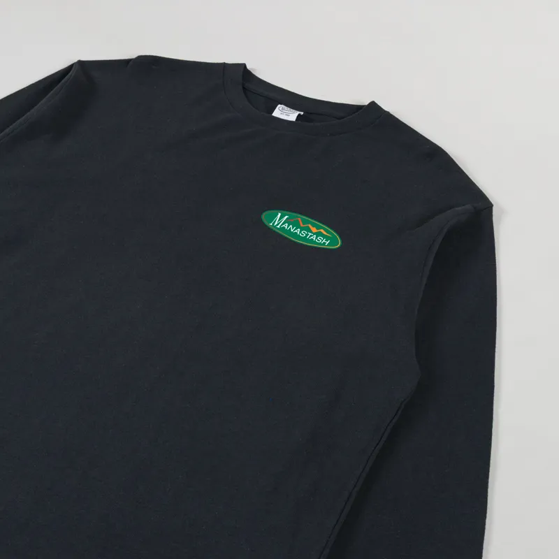 Manastash Hemp Original Logo Long Sleeve T Shirt Black-3