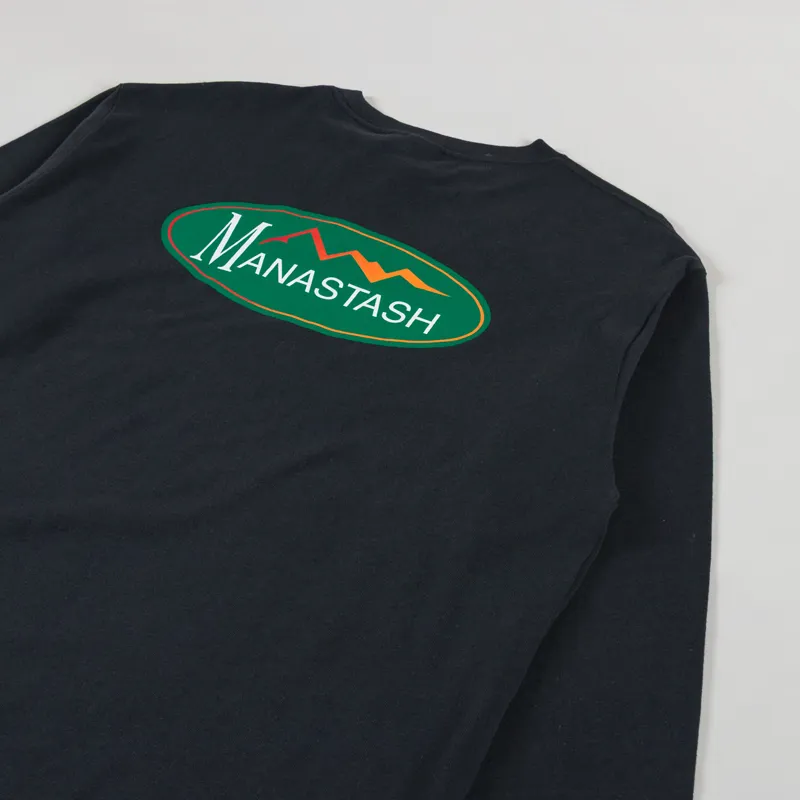Manastash Hemp Original Logo Long Sleeve T Shirt Black-2