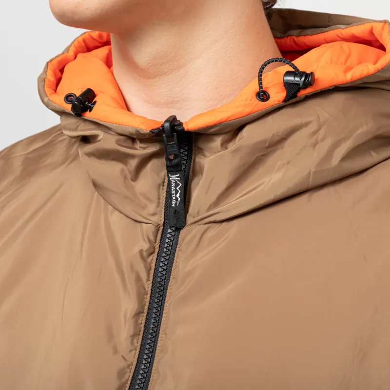 Manastash Y2K Reversible Hoodie Orange-13