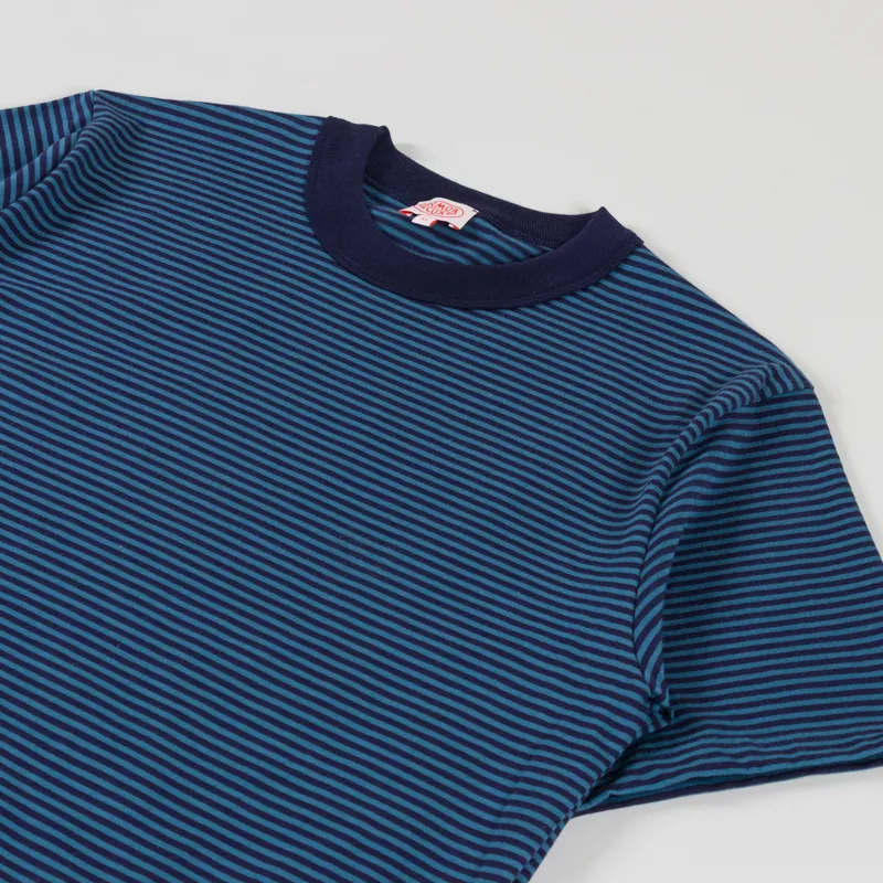 Armor Lux Heritage T Shirt Navy Teal-1